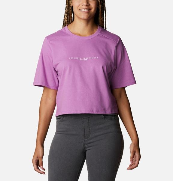 Columbia Sun Trek T-Shirt Pink For Women's NZ28631 New Zealand